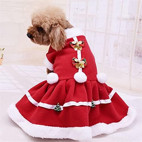 HFDGDFK Pet karácsonyi kabátot, ruhát, kutya ruha, téli perrot Karácsonyi ruha piros pulóver, Mellény Háziállatok Meleg ruha (Szín