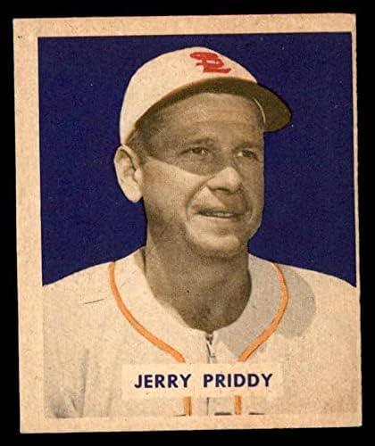 1949 Bowman 4 NAM Jerry Priddy St. Louis Browns (Baseball Kártya) (Név Előtt) VG/EX Browns