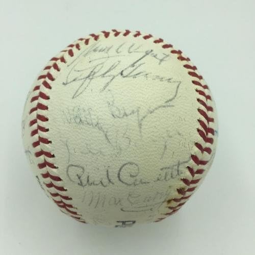 Az 1950-es Hall Of Fame Aláírt Baseball 29-Szigma Joe Dimaggio Balkezes Grove SZÖVETSÉG COA - Dedikált Baseball