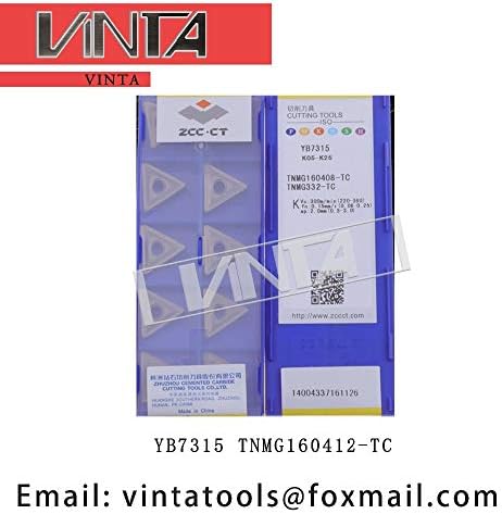 FINCOS 10db/Sok-YB7315 TNMG160412-TC CNC-Karbid Esztergálás-Lapkák Vágó Penge Eszközök - (Szár Átmérő: 10)