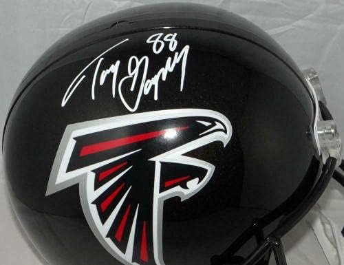 Tony Gonzalez Dedikált Atlanta Falcons Teljes Méretű Futball Sisak - SZÖVETSÉG COA - Dedikált NFL Sisak
