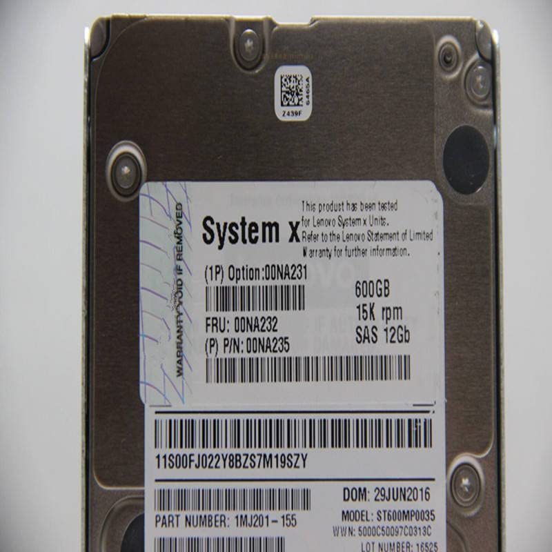 MIDTY HDD X6 M5 600GB A 2,5 SAS 12 Gb/s 64 MB 15K Belső HDD Szerver HDD 00NA231 00NA232 00NA235