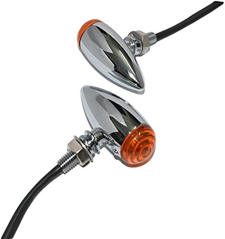 Beautyexpectly Chrome Mini Golyó LED Fék lámpa Jelzőfény Amber Objektív Motor