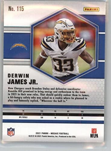 2021 Panini Mozaik 115 Derwin James Jr., Los Angeles Chargers NFL Labdarúgó-Trading Card