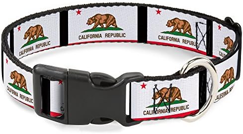 Csat-Le 9-15 California Zászló Ismétlem/Fekete Műanyag Rögzítő Gallér, Kis