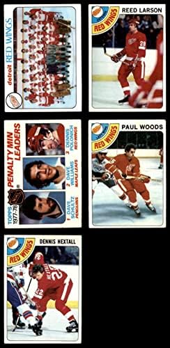 1978-79 Topps Detroit Red Wings Közelében Csapat készen áll a Detroit Red Wings (Set) JÓ Vörös Szárnyak