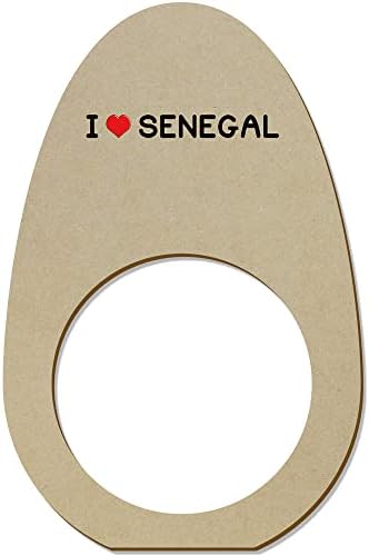 Azeeda 5 x 'Szeretem Szenegál' Fa Szalvéta Gyűrű/Jogosultjai (NR00052623)