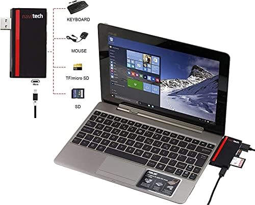 Navitech 2 az 1-ben Laptop/Tablet USB 3.0/2.0 HUB Adapter/Micro USB Bemenet SD/Micro SD Kártya Olvasó Kompatibilis HP 15s-fq2002sf