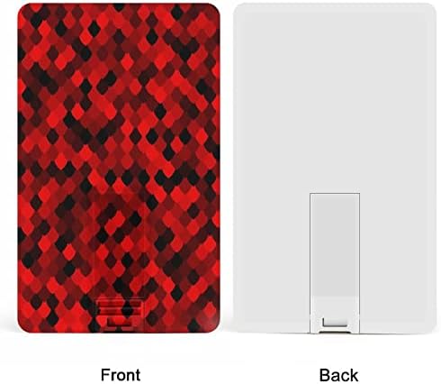 Vörös Halftone méretű Minta Hitelkártya USB Flash Meghajtók Személyre szabott Memory Stick Kulcs, Céges Ajándék, Promóciós Ajándékot