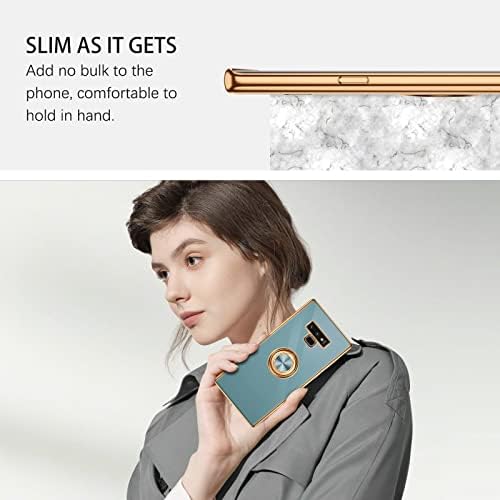 DUEDUE Samsung Galaxy Note 9 Esetben a Gyűrű Jogosultja Állvány 360 fokban elforgatható Mágneses Autó Ujját Puha TPU Slim Cover