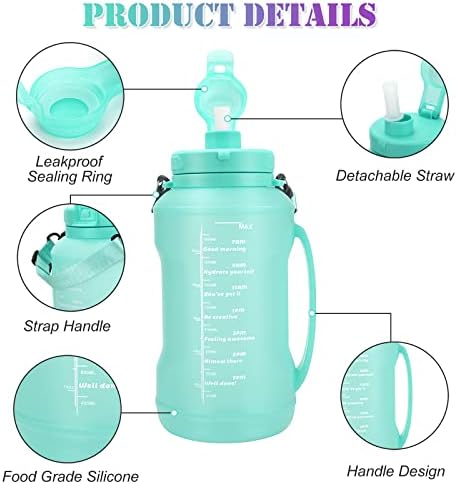 Topretty Összecsukható vizes Palackok 64oz/2L BPA Mentes Utazási Üveg Vizet, Roll-Up, Összecsukható vizes Palackok a Sorsot, Újrafelhasználható