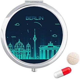Németország Berlin Mérföldkő Építészet Tabletta Esetben Zsebében Gyógyszer Tároló Doboz, Tartály Adagoló