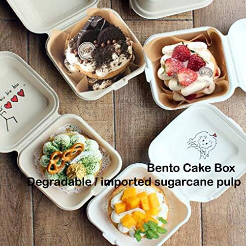 Eldobható Bento Sütés Sütemény Környezetvédelmi Snack Doboz 10 db