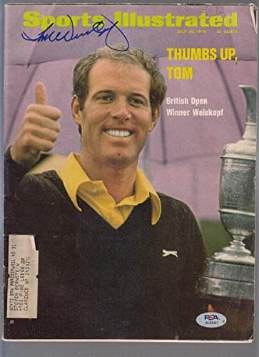 Tom Weiskopf aláírt 1973-as Sports Illustrated British Open PSA/DNS 91420 - Dedikált Golf Magazin