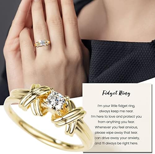 Klasszikus Új Gyűrű, Esküvői jegygyűrűt Retro Arany Női Egyes Strasszos Szőtt Minta Gyakorlat Divat Modern Fél Csillogó Luxus