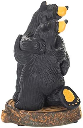 DEMDACO Big Sky BearFoots Mindig, Mindörökké házassági Évforduló Fekete Medve Pár Figura