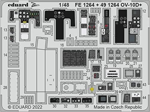 Eduard EDU491264 1/48 Észak-Amerikai OV-10D+ Bronco Maratott Részek (az ICM), Műanyag Modell Alkatrészek