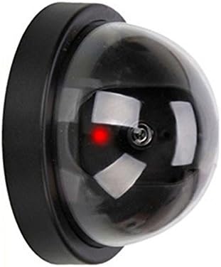 HOUTBY Fekete Búra Szimulált Hamis Dummy Biztonsági CCTV Kamera, Vízálló IR LED Villogó Piros Fény Felügyeleti