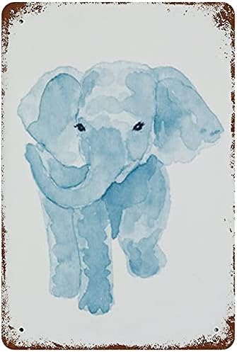 Antik Adóazonosító Jele Kék Elefánt, Gyerek Szoba Fém Adóazonosító Jel Állat-Art-Fal Alá Óvoda a Gyermekek Művészeti Fal Alá