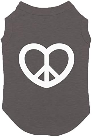 A Béke Jele, Szív - Szeretet-Pozitivitás Kutya Póló (Piros, Nagy)