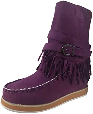 A nők Chelsea Boots Kényelem Cowgirl Hímzett Csipke Könnyű Ék Rugalmas Boka Zoknit Kültéri Széles Csizma