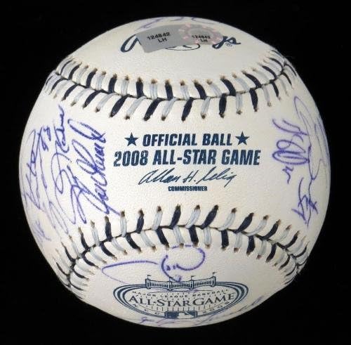 Roy Halladay Ichiro Suzuki 2008 All Star Game Csapat Aláírt Baseball, MLB Hiteles - Dedikált Baseball