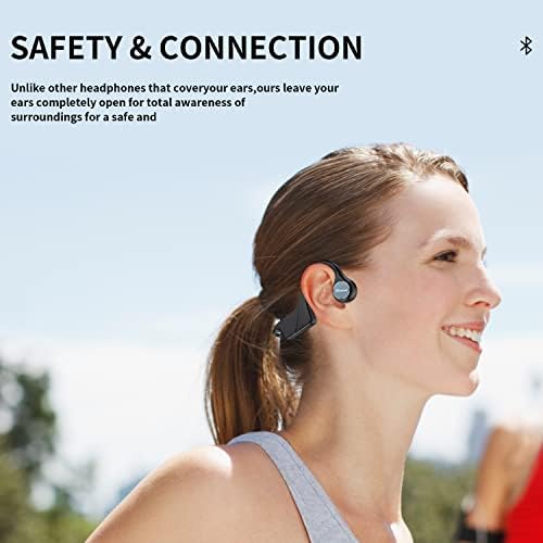 Csontvezetéses Fejhallgató,Bluetooth 5.3 Fejhallgató Beépített mikrofon,Vezeték nélküli Nyitott Fejhallgató, IPX7 Vízálló