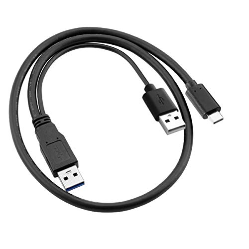 CY C-Típusú USB 3.0-Tápellátás Y Kábel, Kettős USB3.0 Adatok & USB2.0 Hatalom Egy Férfi, hogy USB-C USB 3.0 Kábel Extra Energiát SSD HDD