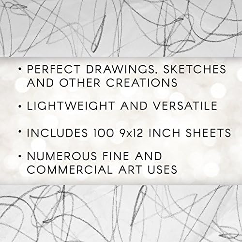 Darice 9x12 Művész pauszpapír, 100 Lap – Áttetsző, speciális Papírt a Ceruza, a Jelölő, Tinta, Könnyű, Közepes Felület (97490-3)