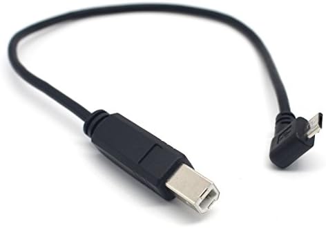Duttek 1 Láb Jobb Könyök 90 Fokos Mikro USB Szabványos USB B Típusú Nyomtató, Szkenner HD Kábel Merevlemez-Kábel(25cm)
