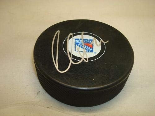 Oscar Lindberg Aláírt New York Rangers Jégkorong Dedikált 1A - Dedikált NHL Korong