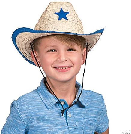 Szórakoztató Express Gyermek Cowboy Kalap Csillag - Nyugati Parti Kalap Gyerekeknek - 12 Darab