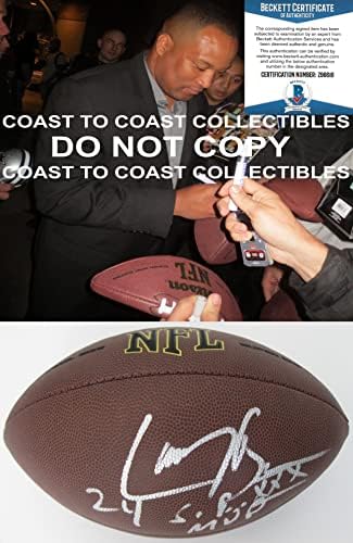 Larry Brown Dallas Cowboys SB MVP aláírt dedikált NFL labdarúgó bizonyíték Beckett COA