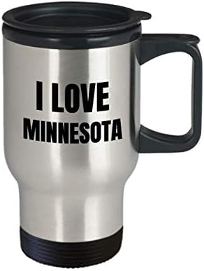 Imádom a Minnesota Utazási Bögre Vicces Ajándék Ötlet Újdonság Gag Kávé, Tea 14oz Rozsdamentes Acél