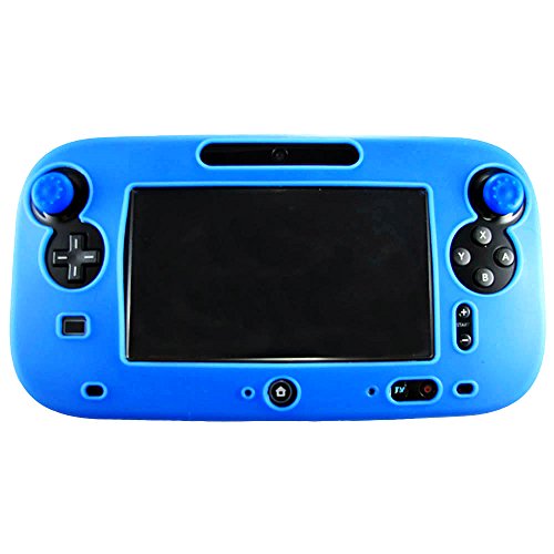 Challenge Puha Szilikon, Bőr Wii U Tabletta Set(Bőr X 1 + Hüvelykujj Markolat X 2)(kék)