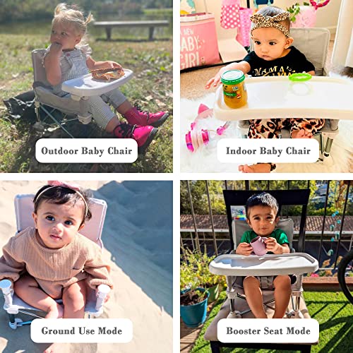 Agudan Baba Utazási ülésmagasító - Kisgyermek Összecsukható Kemping Szék | Kompakt, Hordozható Bébi Ülés Kivehető Étkezési