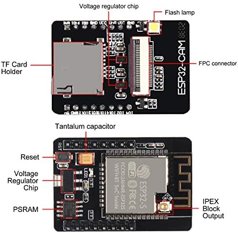 DORHEA 4 Állítsa ESP32 Cam WiFi Bluetooth Fejlesztési Tanács a OV2640 Kamera Modul + Micro USB-Soros Port CH340C 4.75 V-5.25 V Nodemcu
