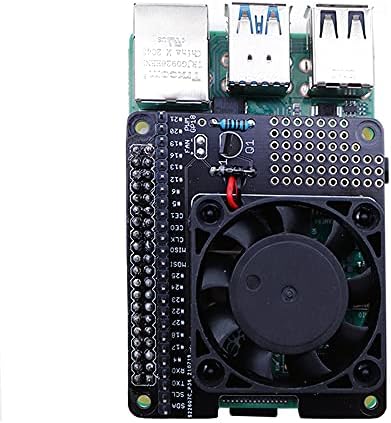 Treedix Kompatibilis Málna 4/4B Rajongó Kalap Hűtőborda Kit GPIO Terjeszkedés Fórumon PWM Szabályozható Egyetlen hűtőventilátor