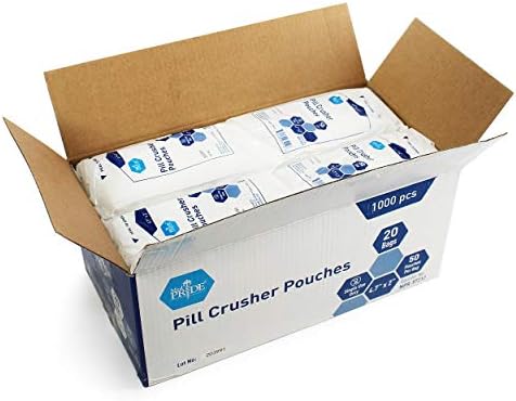 Medpride Tabletta Crusher Tasak – Csomag 1000 egyszer használatos Gyógyszer Zúzó – Orvosi Minőségű Tiszta Tabletta Zúzás Táskák
