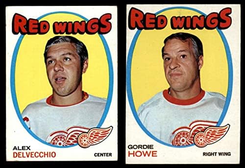 1971-72 Topps Detroit Red Wings Csapatát Meghatározott Detroit Red Wings (Set) VG+ Vörös Szárnyak