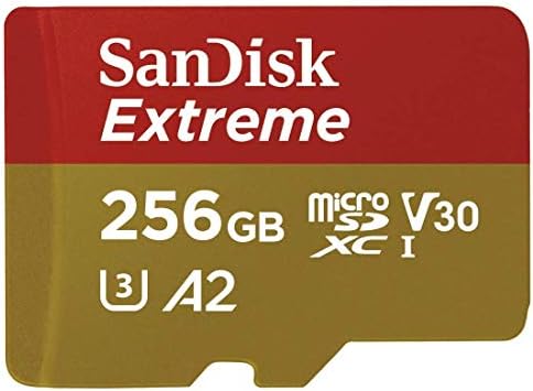 256 gb-os SanDisk Micro SDXC Memory Card Extreme Működik GoPro Hero 7 Fekete, Ezüst, Hero7 Fehér (SDSQXAV-256G-GN6MN) UHS-1 U3 A2 Csomag