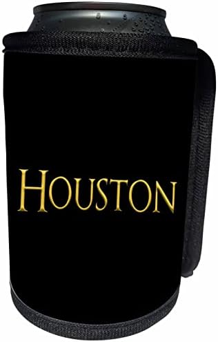 3dRose Houston ismert kisfiú neve az USA-ban. Sárga, fekete. - Lehet Hűvösebb Üveg Wrap (cc_354565_1)
