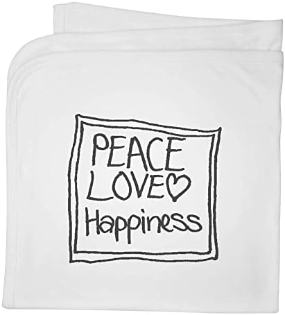 Azeeda 'Béke, Szeretet, Boldogság' Pamut Bébi Takaró / Kendő (BY00025150)