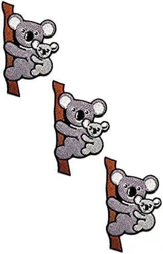HHO Javítás Koala Javítás Koala Aranyos Medve Állatok Ausztrália Állatkert Rajzfilm Gyerekeknek Hímzett Vas a Varrjuk fel a Javítások Póló,