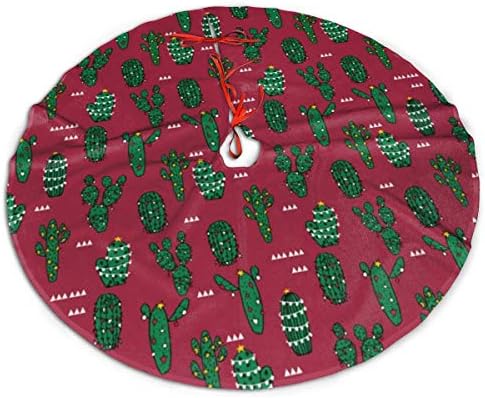 LVeShop Karácsonyi Kaktusz Karácsonyfa Szoknya Luxus Kerek Beltéri Kültéri Lábtörlő Rusztikus Karácsonyfa Ünnepi Dekoráció（30/36/48