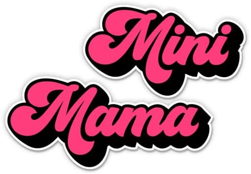 Mini Mama Készlet 2 Matrica - 3 Laptop Matrica - Vízhatlan Pvc Autó, Telefon, Víz, Üveg - Édes Anya, mind a Gyermek Matrica