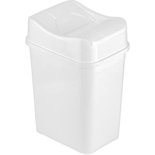 DecorRack 2.6 Liter/10L Szemetes, Kettős Hinta Fedél Kuka, Kis Műanyag Vödör Irodák számára, Hálószoba, Fürdőszoba, Szürke