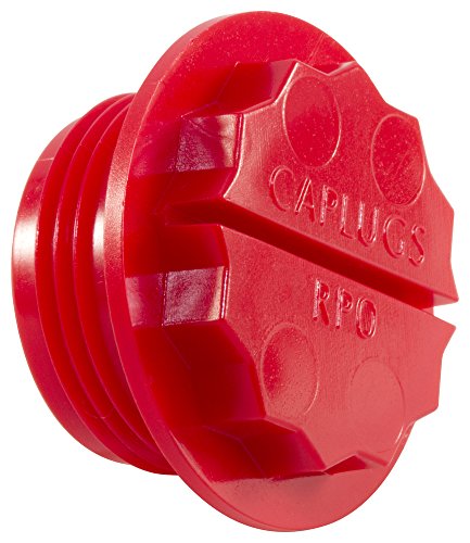 Caplugs 99191238 Műanyag Menetes Dugó SAE Egyenes Menetes Portok. RPO-105, PE-HD, Csatlakozó Menet Mérete 1/2-20, Piros (Csomag