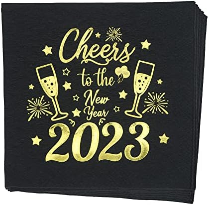 Szilveszter Szalvéta 2023 Egészségedre Új Év Szalvéta Boldog Új Évet Szalvéta szilveszteri Party Kellékek 2023 Új Év Parti Dekoráció Boldog