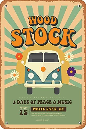 YUTTZ Vintage Fém Tábla-Woodstock Rock Fesztivál 1969-Retro Tin Művészeti Fali Dekoráció Mozi Bár, Pub 8x12INCH